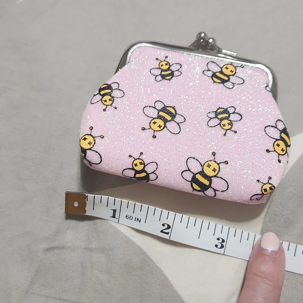 Cute Bee Glittery Purse - Picture 3 of 4